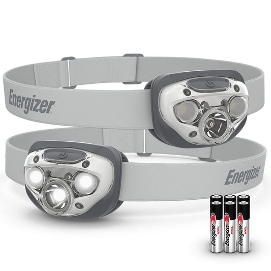 Rynx | Energizer Led Headlamp Pro (2-Pack), Ipx4 Waterproof Headlamps, High-Performance Headlamp For Outdoor, Camping, Running, Storm, Survival Led Light For Emergencies (Batteries Included)