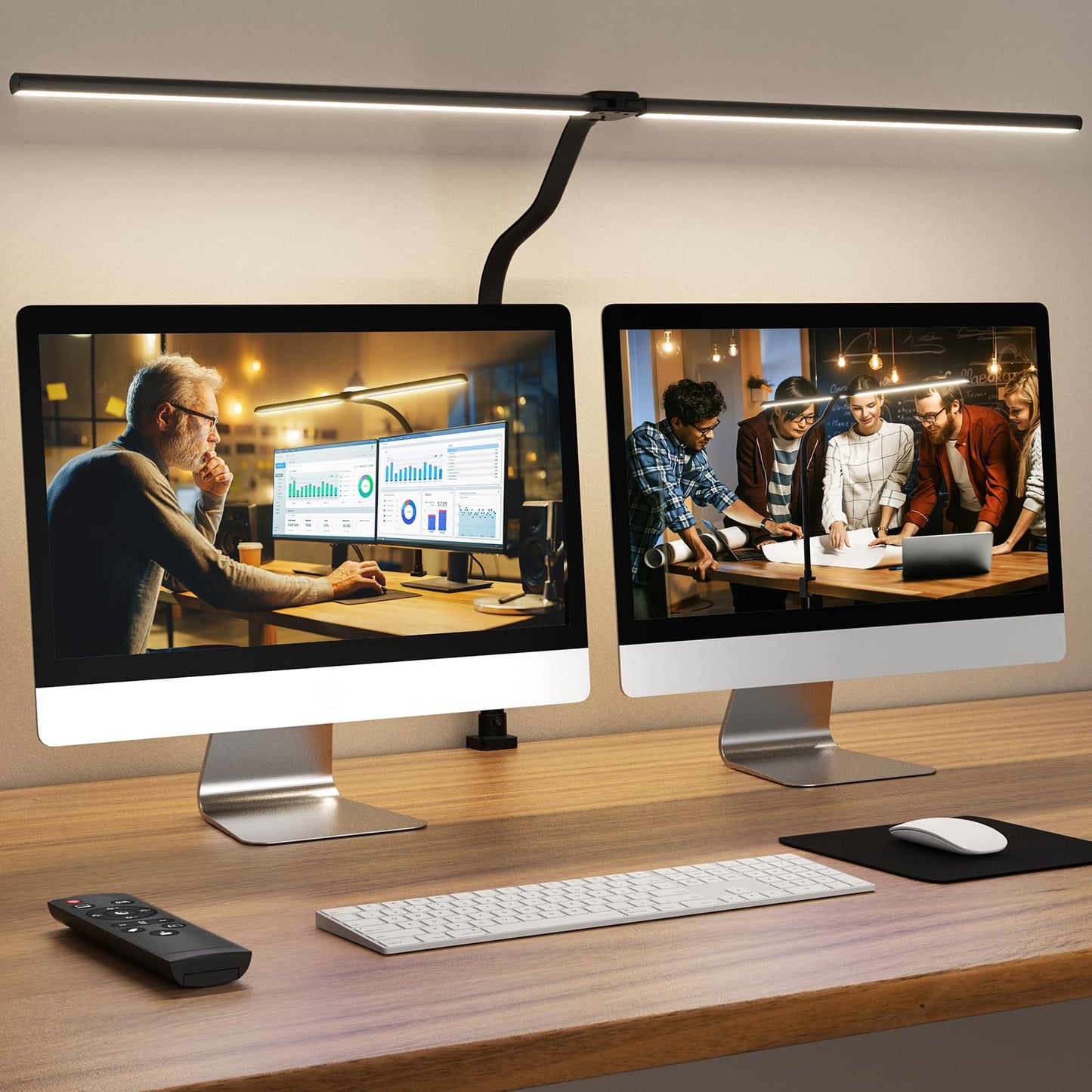 Rynx | Apmiek Led Desk Lamp For Home Office, Remote Control Computer Desk Light Bright Table Lamp For Studies Dimmable Writing Light W