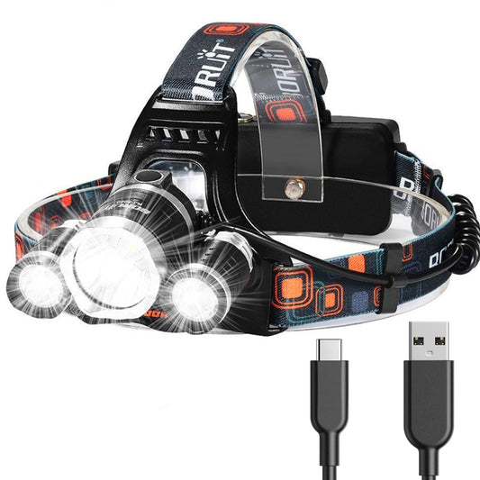 Rynx | Hqdz-Td 20000 Lumen Rechargeable Headlamp - Waterproof, Adjustable Light For Outdoors, Hunting, Camping