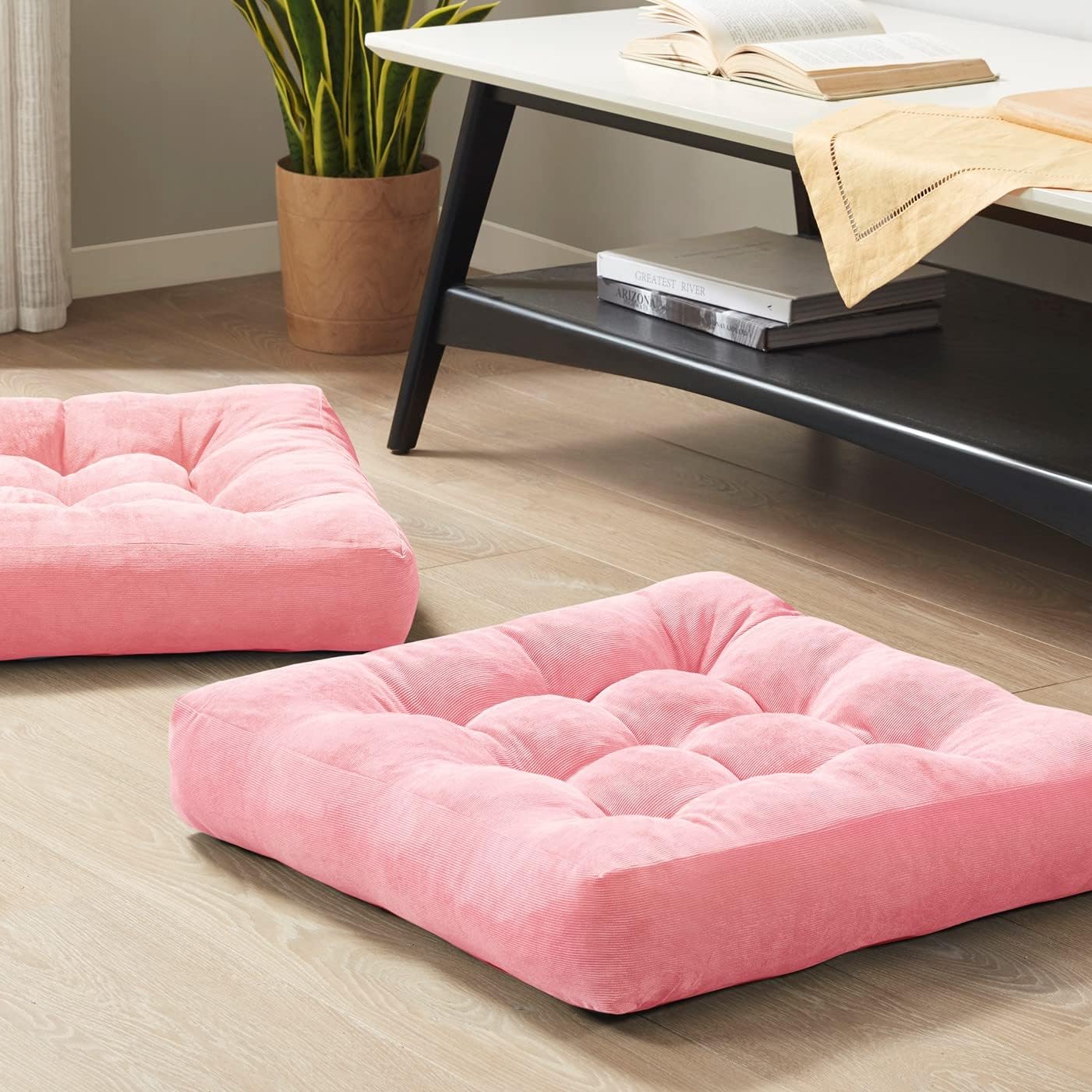 RYNX | Set of 2 Luxury Meditation Cushions Pink