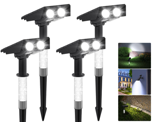 Rynx | Tfkk Sunlight Outdoor, Twilight To Dawn Solar Landscape Spotlights Outdoor Waterproof, Adjustable Light Modes & Range Solar