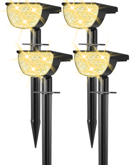 Rynx | Gkgg Solar Lamps Outdoor Waterproof Ip65, 76 Led 3 Lighting Modes Solar Light Garden Landscape Path Outdoor Light
