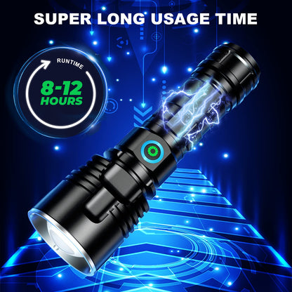 Rynx | Milaoshu 990,000 High Lumen Rechargeable Flashlights - 2 Pack, Waterproof Led Flashlight For Camping