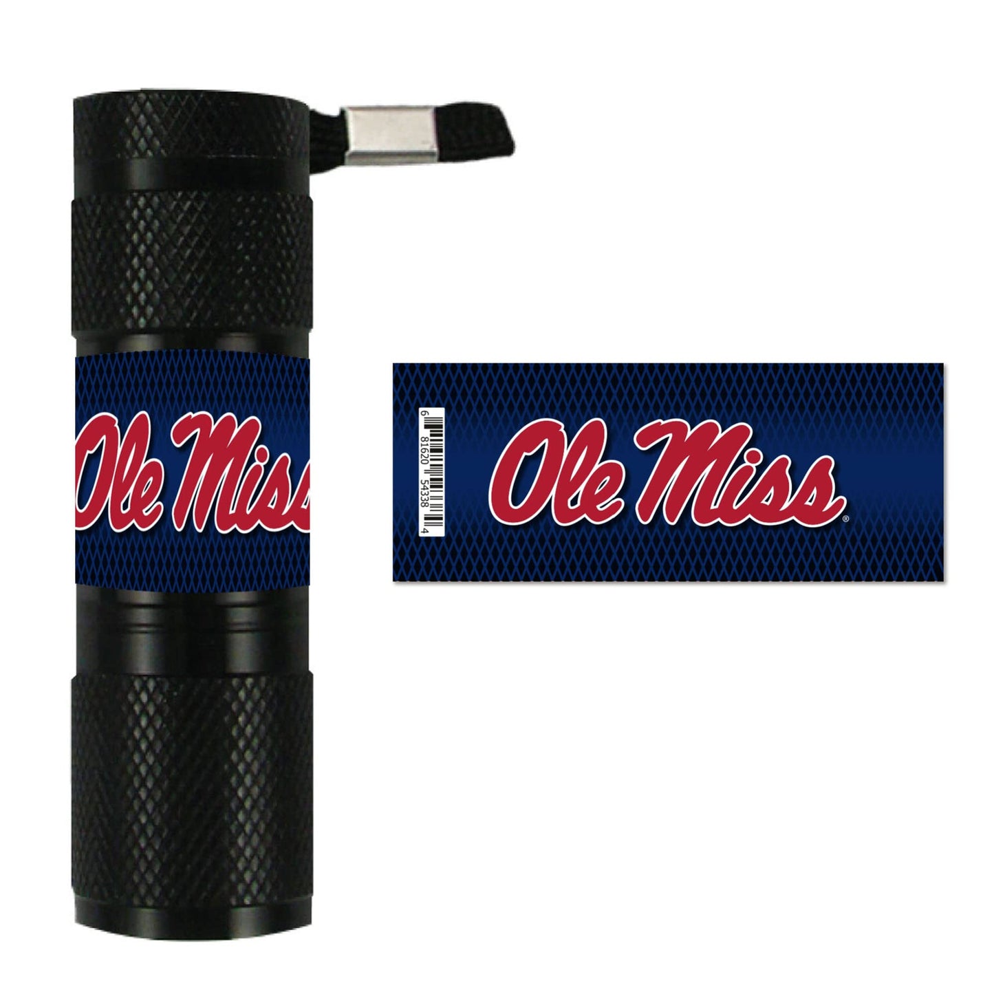 Rynx | Fanmats 62383 University of Mississippi (Ole Miss) LED Flashlight - 3.5 inches x 1 inch