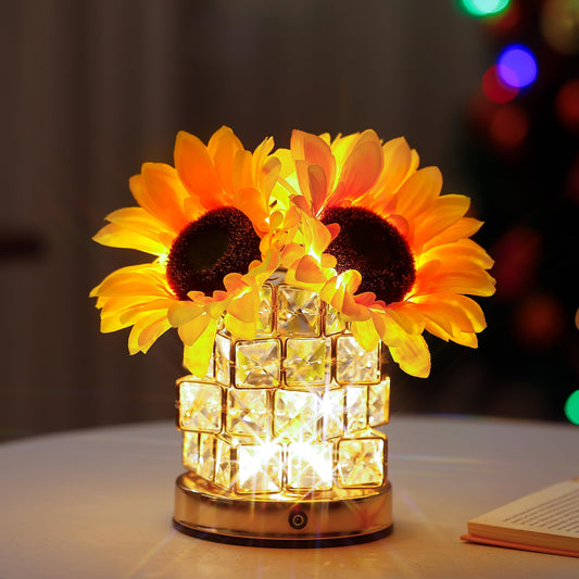 Rynx | Hibeauti Sunflower Crystal Led Lamp Gifts For Women, For Women's Daughter Teacher Mother Wife Friends Her Mother's Day Valentines Ch