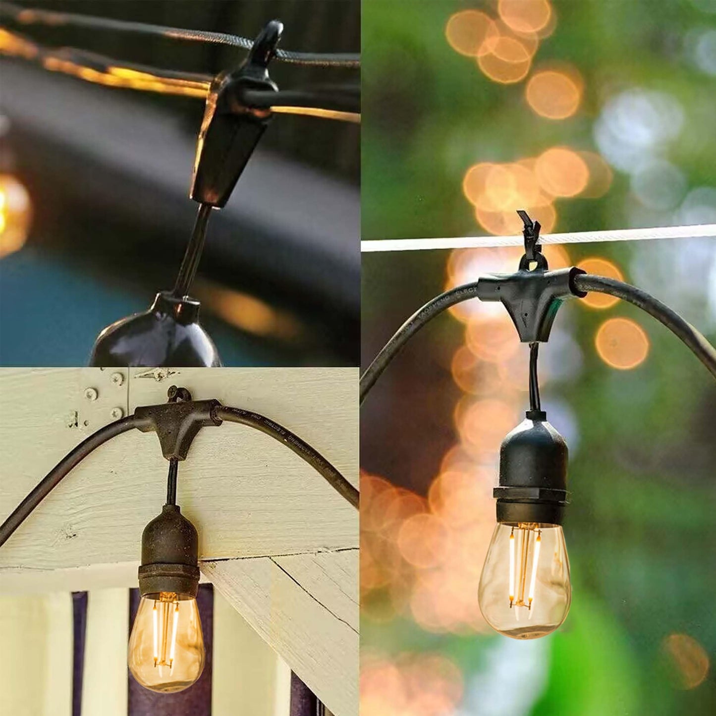 Rynx | Banord 96Ft Outdoor String Lights, 30 Dimmable Shatterproof Led Bulbs, Warm White, Waterproof