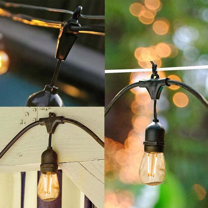 Rynx | Banord 96Ft Outdoor String Lights, 30 Dimmable Shatterproof Led Bulbs, Warm White, Waterproof