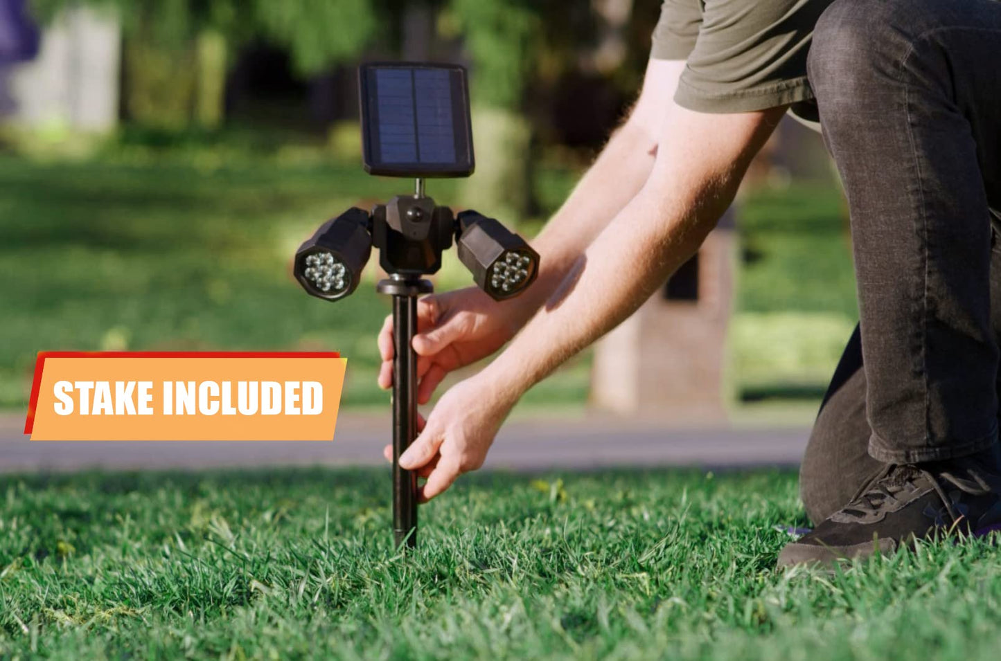 Rynx | Bell+Howell Solar lamp with motion sensor, 14 LED, waterproof for outdoor use