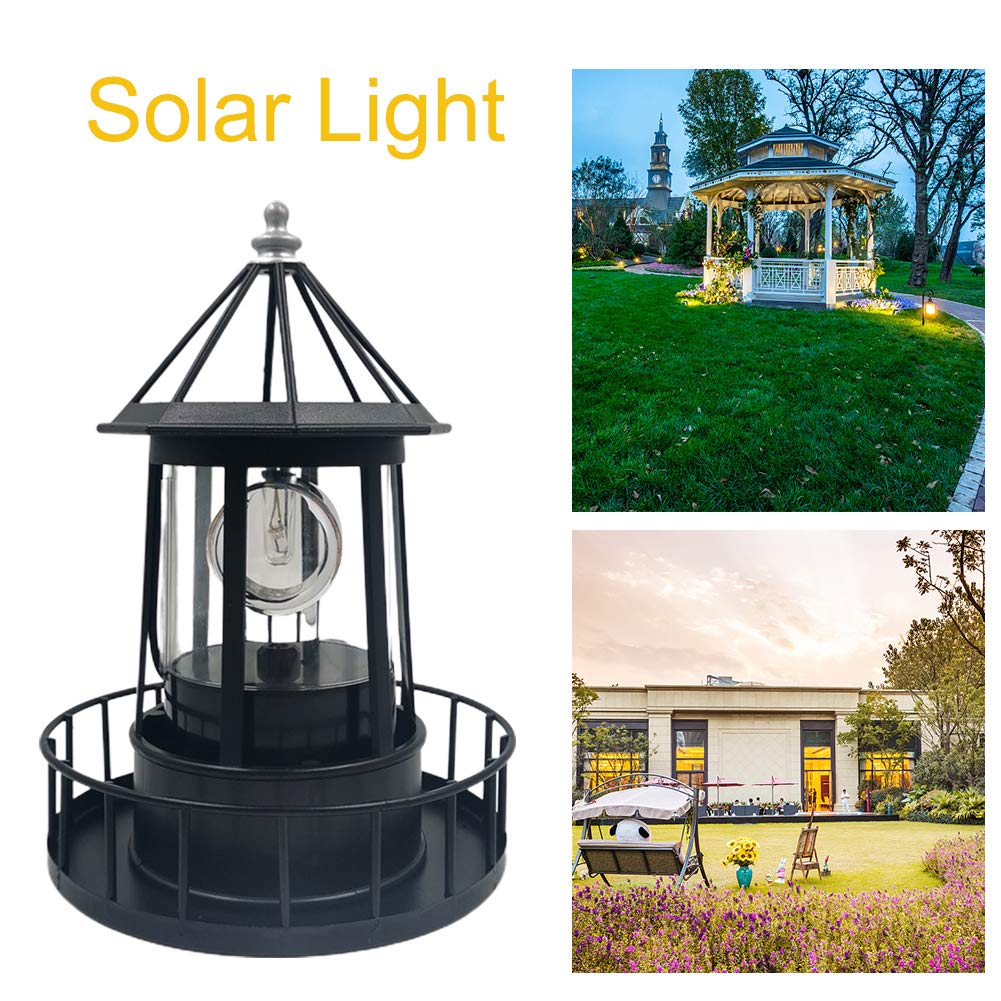 Rynx | Calidaka Solar Led Lighthouse - 360° Rotating Waterproof Garden Lighting For Outdoor Decor