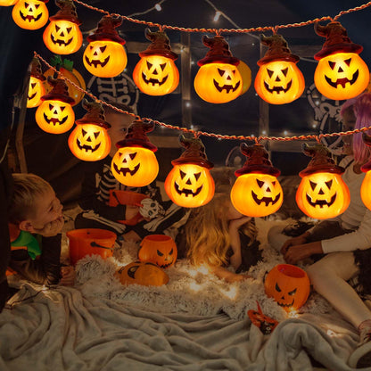 Rynx | Janchs 16Ft 30 Led Waterproof Pumpkin Light, Battery-Operated For Halloween Indoor/Outdoor Decor