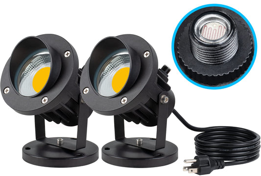 Rynx | Sunvie 20W Dimmable To Dawn Led Spotlights, Waterproof 3000K, 120V, 2 Pack,