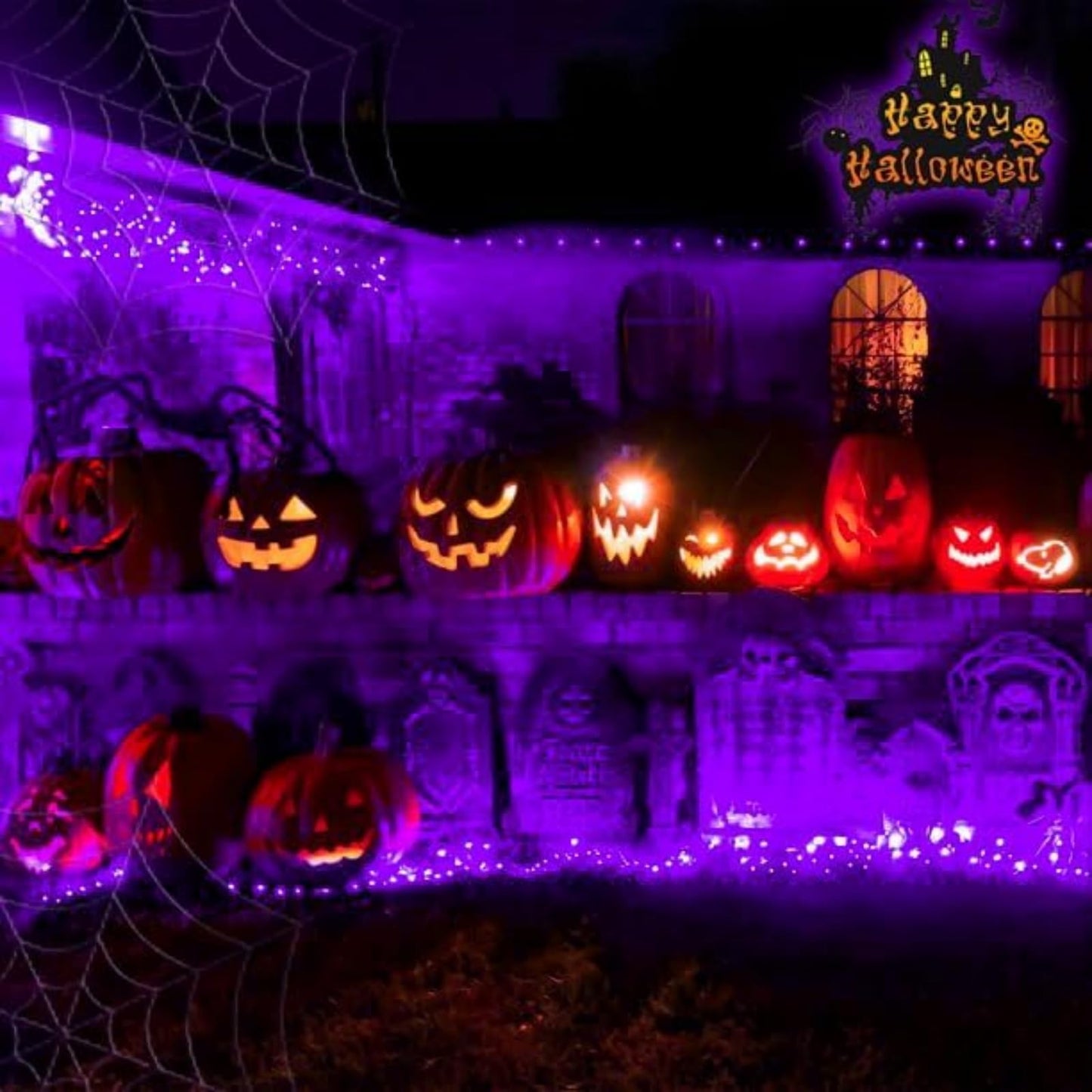 Rynx | Qitong 2 Pack Purple Solar Christmas Lights, 66Ft 200 Led Waterproof Fairy Lights, 8 Modes