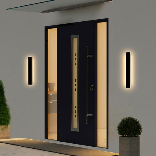 Rynx | Niuzdu Modern Outdoor Wall Lamps - 23.6 Inches Black Outdoor Lighting Wall, Veranda Light Outdoor Wall Sconce, Patio Long Stripe Wall Light Outdoor For Garage, House