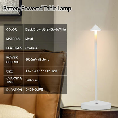 Rynx | Sunligtgo Portable LED Table Lamps 2 Pack, 5500Mah Rechargeable, 3 Color Modes, Dimmable