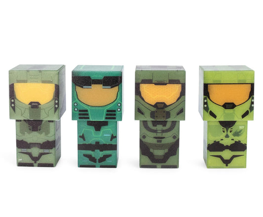 Rynx | Ukonic Halo Green Mini Figural Mood Lights, Set Of 4 | Led Nightstand Lamp For Children's Room Decor