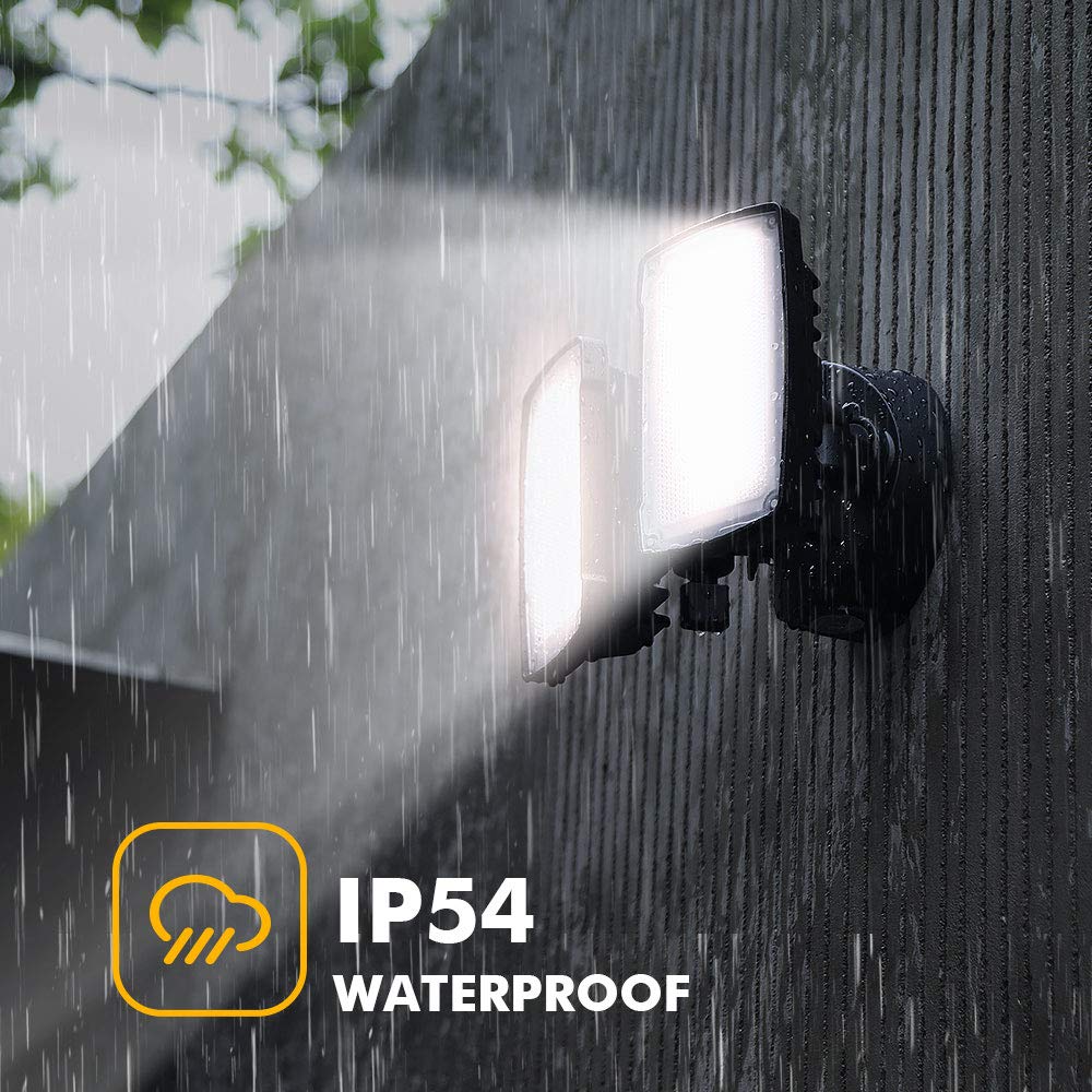 Rynx | Lutec 32W Double-Head Led Floodlight, 3500 Lumen, 5000K, Waterproof Outdoor Security Light