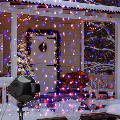Rynx | Vanthylit Christmas Projector Light - Cooling Snowfall & Moving Points For Indoor/Outdoor Use