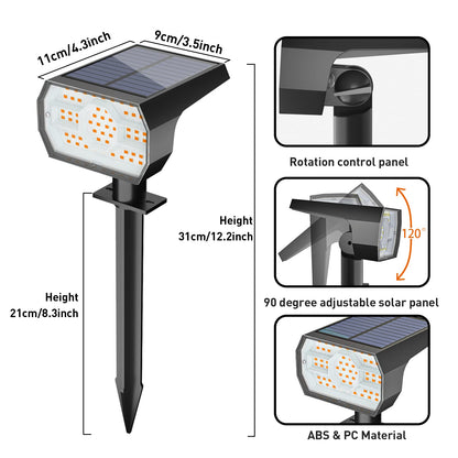 Rynx | Nymphy 56 LED Solar Light Outdoor Waterproof IP68, 3 Modes, Warm White - 4 Pack