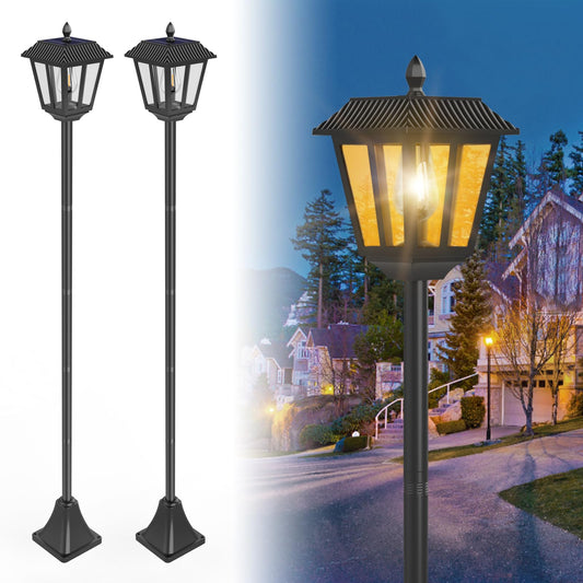 Rynx | A.Bigwhale 67'' Sol lamp post lighting outdoor post lighting waterproof vintage street lighting for garden, lawn, walkway, driveway,