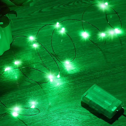 Rynx | Mikasol Fairy Lights Battery Powered, 4 Pack Mini 3*Aaa Battery Powered Copper Wire Led Star String Lights Sparkling Lights for Bedroom, Christmas, Parties, Decoration (5M/16Ft Green)