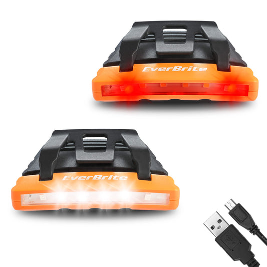 Rynx | Everbrite Rechargeable Headlamp, Waterproof Clip-On, Red Light, Rotatable Head, Ipx4