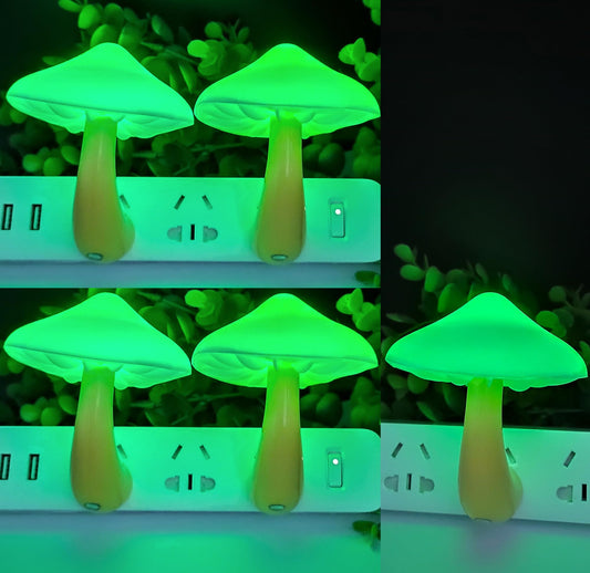 Rynx | Ausaye 5 Pack Sensor LED Night Light Plug-In Lamp Mushroom Lamp For Adults Children Night Light Bedroom, Bathroom, Toilet, Hallway, Stairs