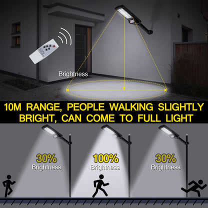 Rynx | Viruhaka 100W Solar-Powered LED Street Light with Motion Sensor – Twilight to Dawn, Waterproof