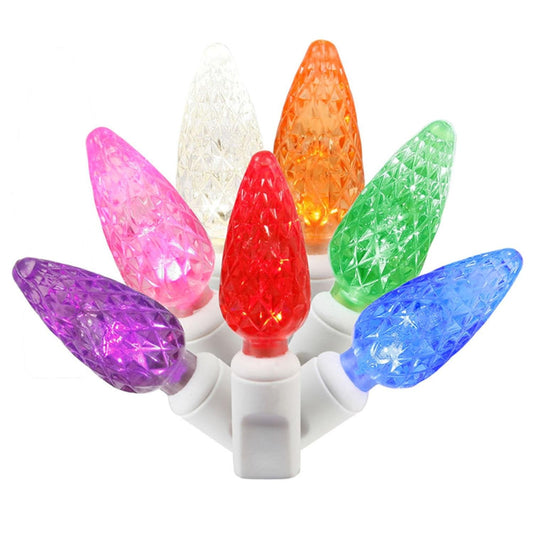 Rynx | Vickerman 50 Lights Multi-Colored C6 Led Set On White Wire