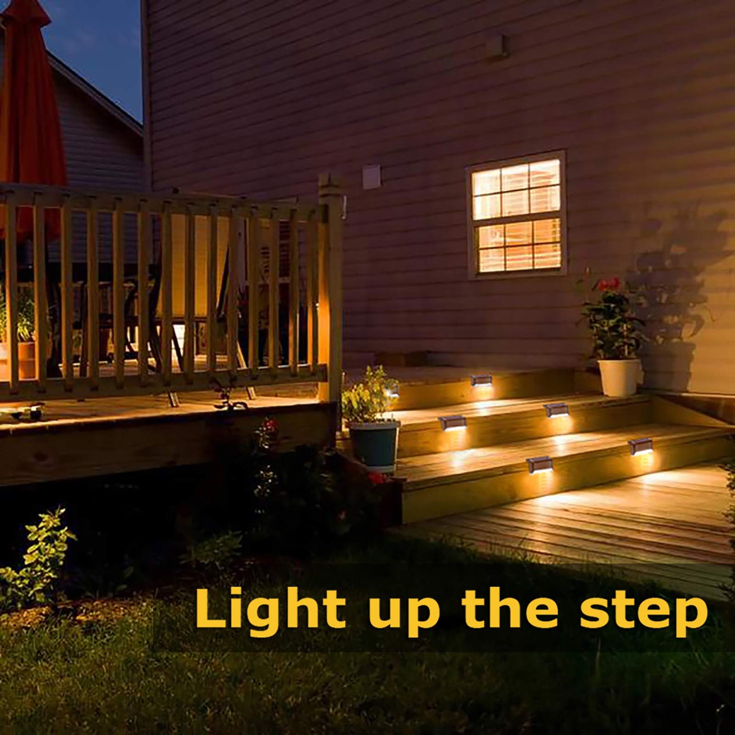 Rynx | Phereu Solar Deck Light - 16 Pack LED Waterproof Patio Decor For Railings, Stairs & Garden