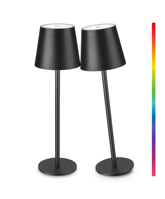 Rynx | Faithorse Rgb Wireless Table Lamp 2-Pack, 5200Mah, Touch Control, Waterproof, Black