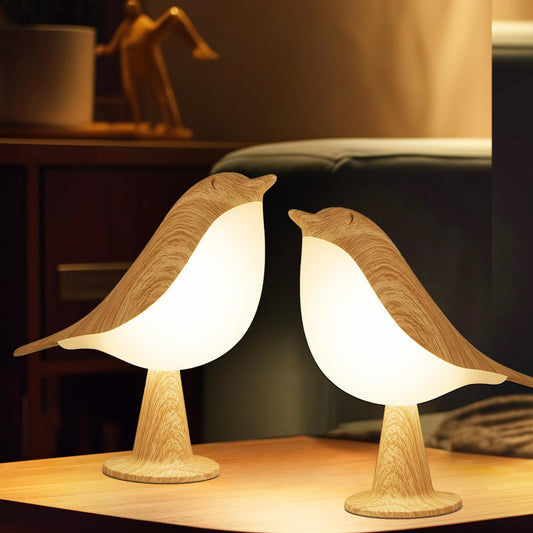Rynx | Vquand 2 Pack Bird Desk Lamp - Rechargeable Kids Night Lamp With Touch Sensor & 3 Color Modes