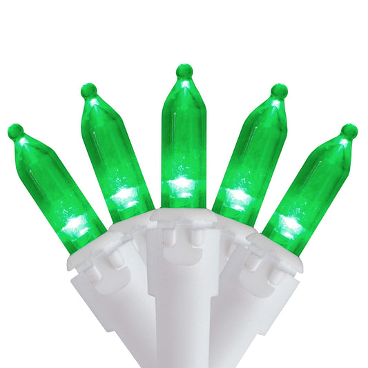 Rynx | Northlight 100 Green Led Mini Christmas Lights - 33Ft White Wire For Holiday Decorations