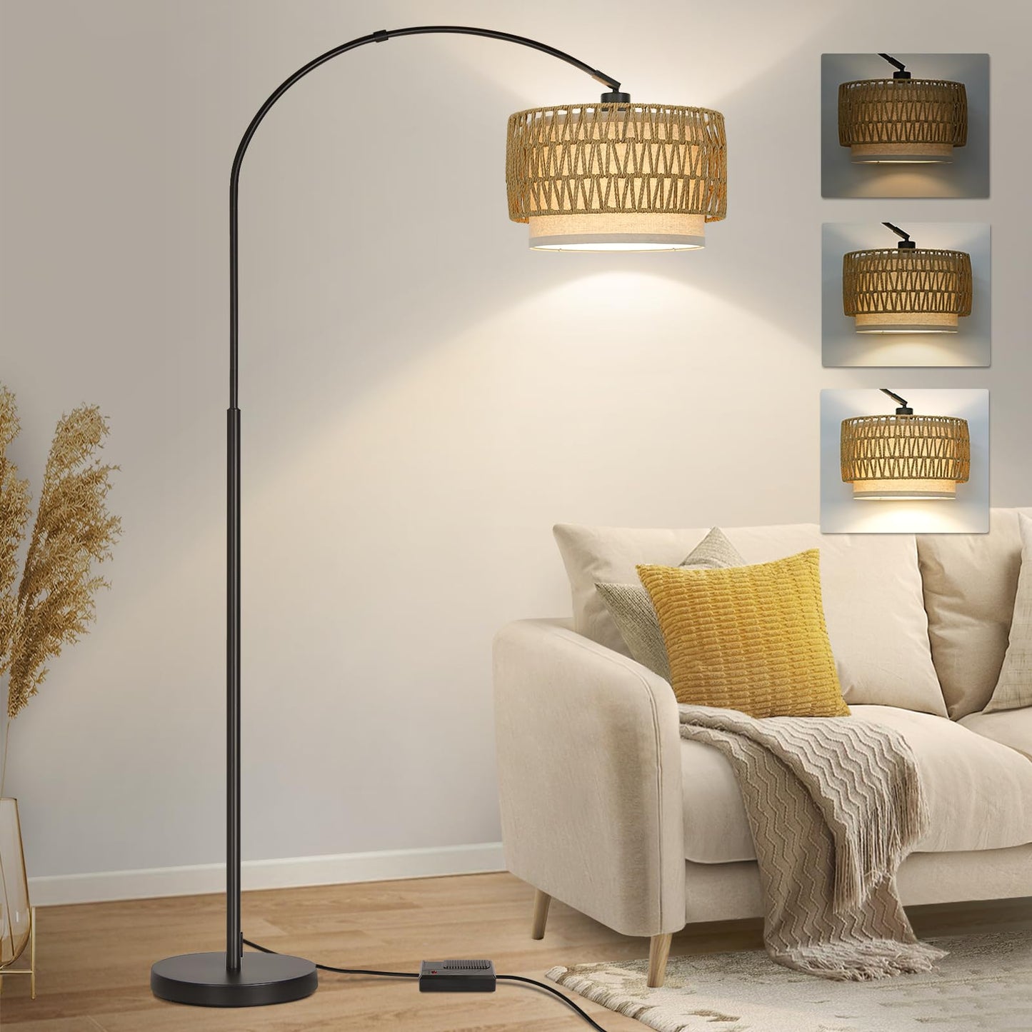 Rynx | Bobomomo Retro 27'' Usb Charging Options A/C Country Single Lamps For Bedroom Retro Side Table Lamps Bedside Lamp For Night
