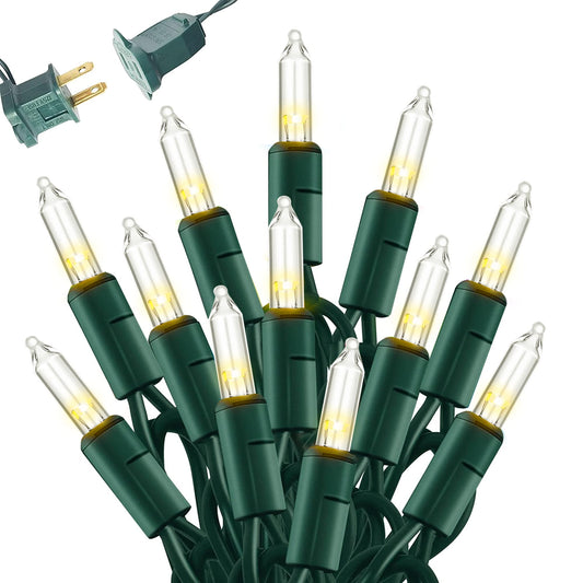 Rynx | Dazzle Bright Christmas Mini String Lights, 20m 300 Bulb Green Wires Fairy Lights UL Certified Christmas Decorations For Indoor Courtyard Party Christmas Trees Decor, Warm White