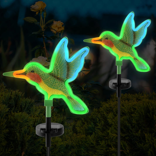 Rynx | Top roof hummingbird garden lighting for outdoor, solar garden lighting, outdoor waterproof garden decor, LED hummingbird lights