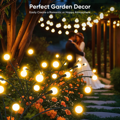 Rynx | Nfever Sunlight Outdoor Garden Decoration - 4 Pack Warm White LED Glittering Light Sources for Garden Path