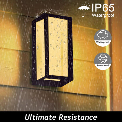 Rynx | Rosykite 18W Led Outdoor Wall Lamps 2-Pack, Waterproof Adjustable White, Modern Rectangle-Cct Fixtures