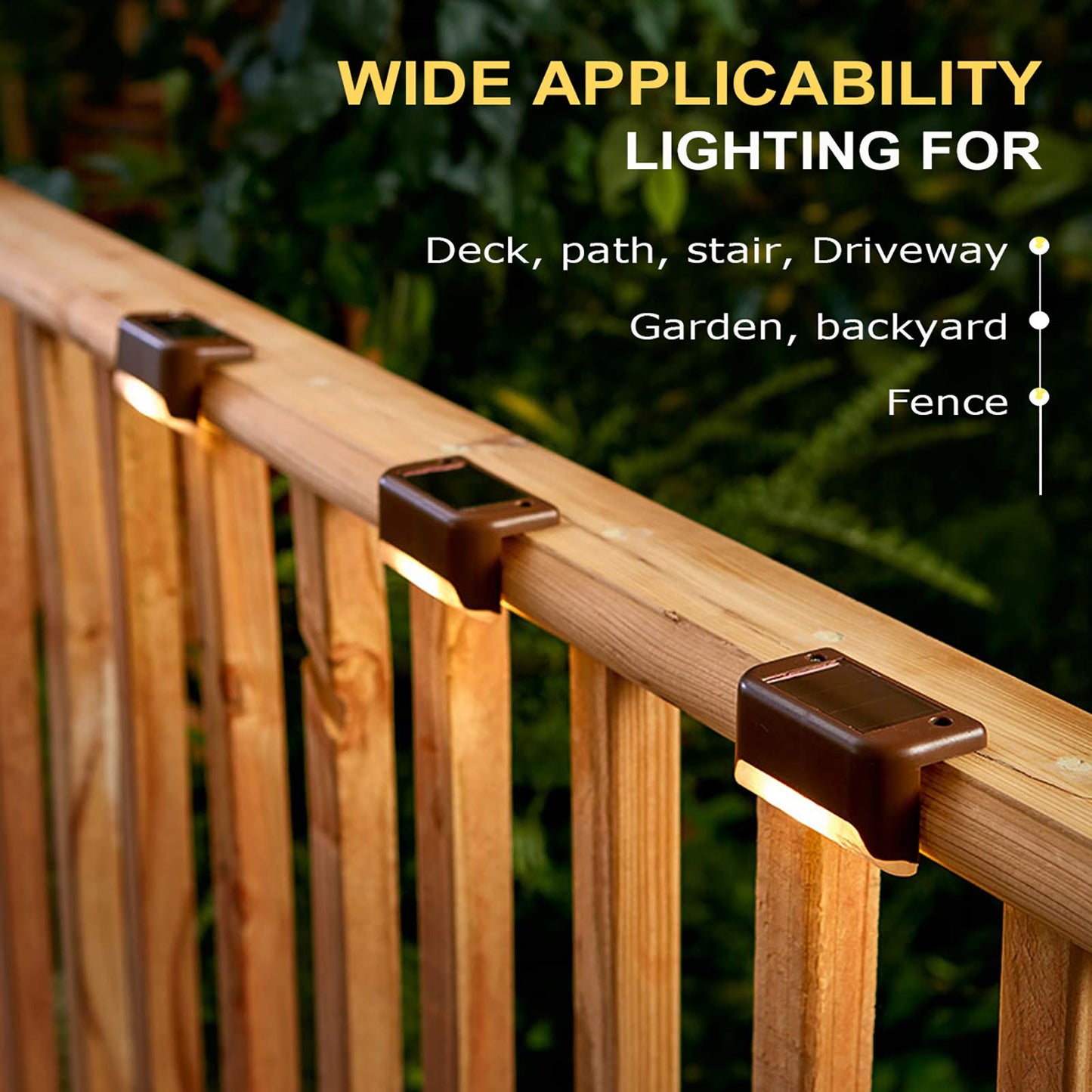 Rynx | Phereu Solar Deck Light - 16 Pack LED Waterproof Patio Decor For Railings, Stairs & Garden