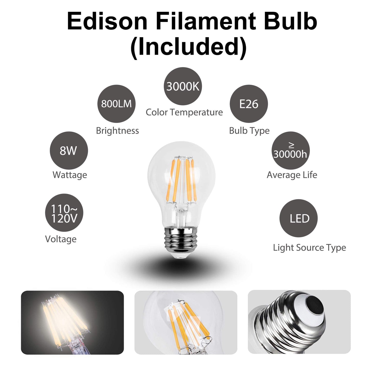 Rynx | Fudesy 1-Pack Black Outdoor Wall Lamp, 15 1/3", Dimmable LED Light Bulb Included, Anti