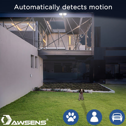 Rynx | Awsens 30W Led Motion Sensor Light - 2600 Lm, 180° Outdoor Flood Light, Waterproof, Bronze