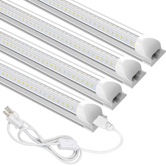 Rynx | Reisener 4 Pack Ultra Light 4Ft Led Shop Lights For Garage, 4500 Lumen 5000K Daylight, 48 Inches Linkable Plug & Play Light Fixture