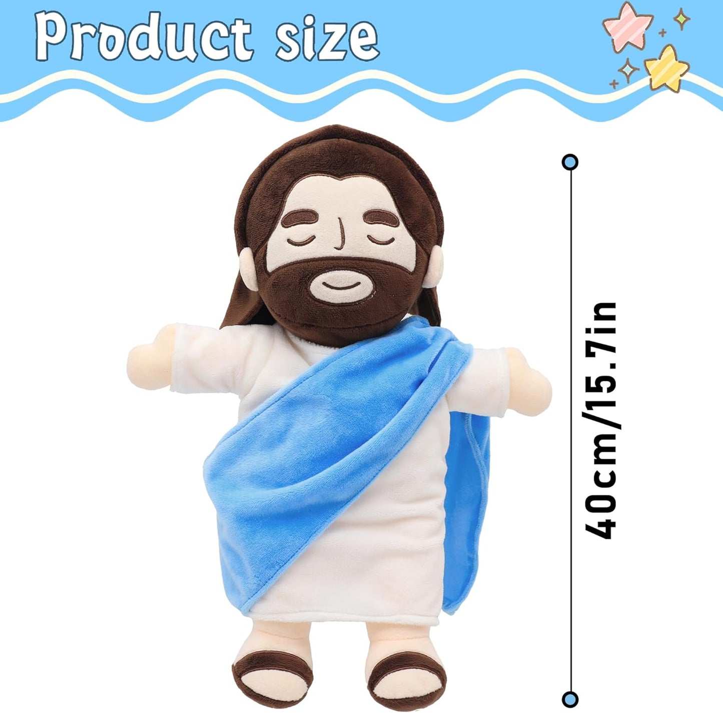 Rynx | Soothing Jesus Plush Toy with Calming Breathing & Sounds