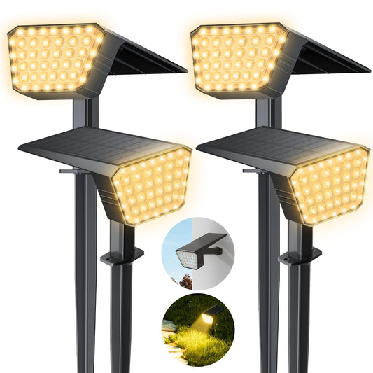 Rynx | Dealgadgets Solar Spotlights Outdoor, Ip65 Waterproof 44 Led Landscape Spotlights, Solar-Powered Spotlight With Auto On/Off And