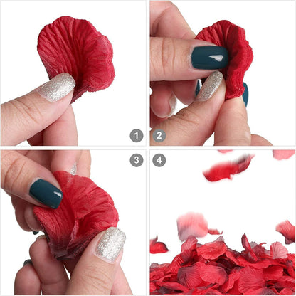 Rynx | Romantic Elegance Silk Rose Petals Collection: 1000 Luxurious Red Petals for Memorable Celebrations