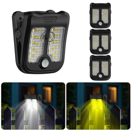 Rynx | Tryme Small Solar Lights For Chain Link Fence Outdoor Motion Sensor Clip On Solar Lights For Garden Gate Terrace Steps Patio Camping