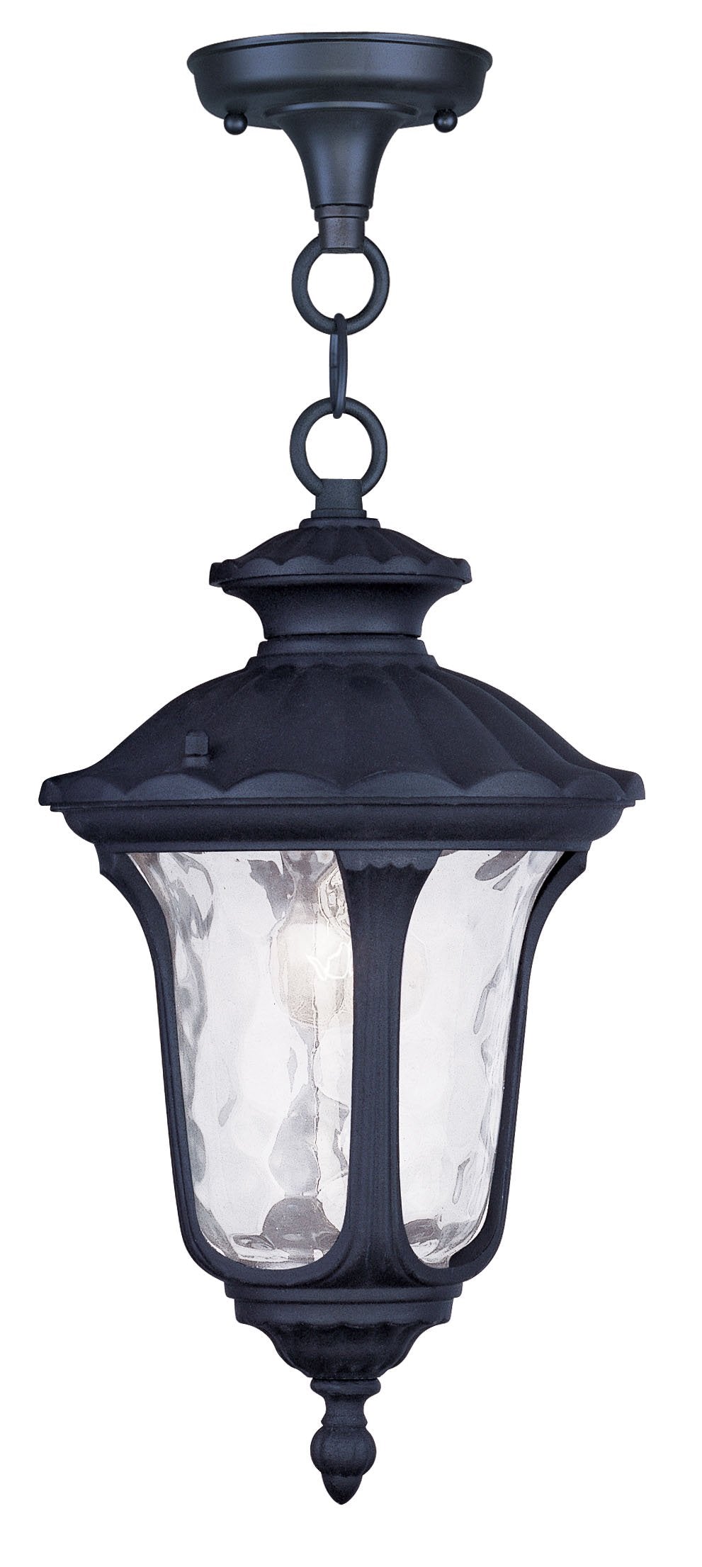Rynx | Livex Lighting Oxford Black 1 Light Outdoor Hanging Lantern, Aluminium, 14 Inches