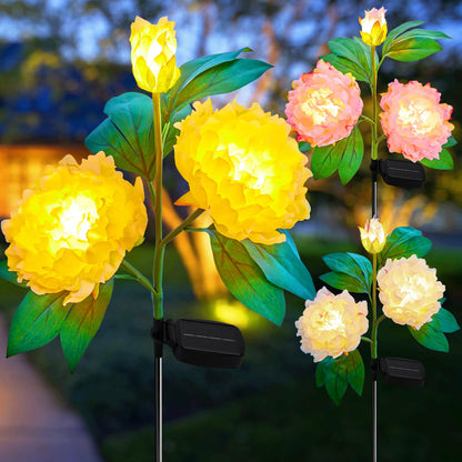 Rynx | Brightown Outdoor Sunflower Lights - 3 Pack Waterproof Peony Garden Decorations
