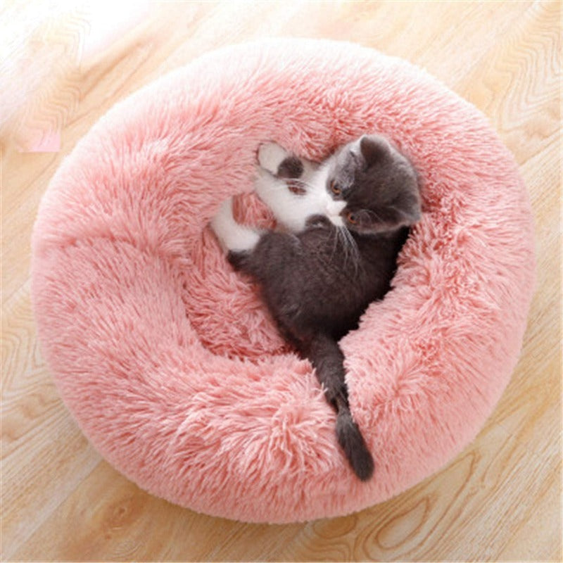 Rynx | PawNest Calming Donut Cat Bed | Round Plush Nest | Stress-Reducing & Cozy | Perfect for Cats & Small Dogs