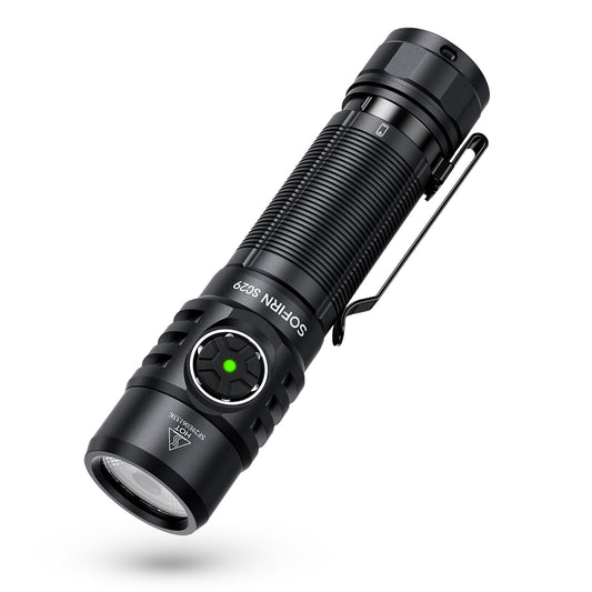 Rynx | Sofirn Sc29 Led Flashlight Rechargeable 3000 Lumen, Small Powerful Flashlight With Usb C Handle Flashlight, Long Battery Life, Ip68 Waterproof For Emergencies, Dog Walking