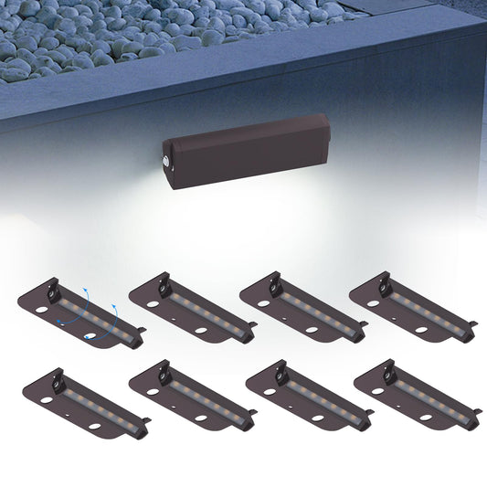 Rynx | Kwinmyso 8 Packs 4 Inch LED 1.8W Hardscape Lighting, 12V AC/DC Low Voltage Retaining Wall Light Paver Lighting, 5000K Daylight White